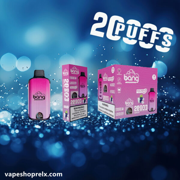Bang DUALMESH 20000 Puffs全新一次性拋棄式霧化棒/LED顯示屏/可充電一次性電子煙 持久電量:圖片 5