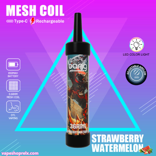 Bang 36000 Puffs大炮 釋放野獸 採用加特林機槍煙花設計 一次性電子煙 拋棄式霧化棒 台灣電子煙批發:圖片 2