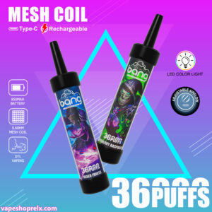 Bang 36000 Puffs大炮 釋放野獸 採用加特林機槍煙花設計 一次性電子煙 拋棄式霧化棒 台灣電子煙批發