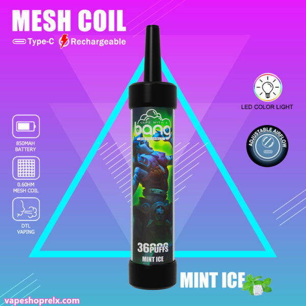 Bang 36000 Puffs大炮 釋放野獸 採用加特林機槍煙花設計 一次性電子煙 拋棄式霧化棒 台灣電子煙批發:圖片 5