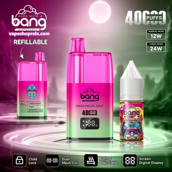 最新Bang Refillable 40000註油主機 新款電子煙主機 小煙主機 可重復註油 原機配帶煙油 時尚外觀:圖片 2