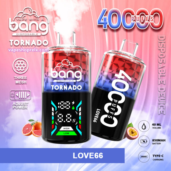 Bang Tornado 40000 Puffs一次性霧化棒 超大容量拋棄式電子煙 終極霧化器 新款:圖片 4