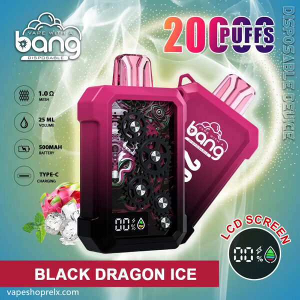 Bang Wheel 20000 Puffs 一次性拋棄式電子煙/全新齒輪外觀/超大容量可充電霧化棒:圖片 2