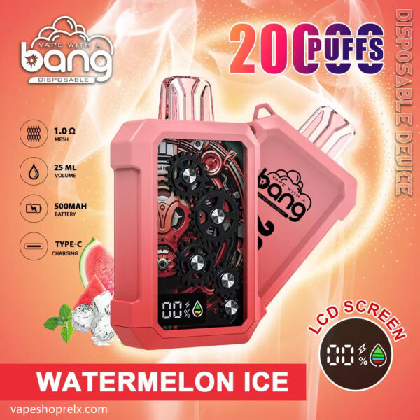 Bang Wheel 20000 Puffs 一次性拋棄式電子煙/全新齒輪外觀/超大容量可充電霧化棒:圖片 3