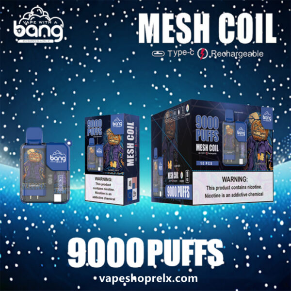 Bang BOX 9000 Puffs 拋棄式電子煙/一次性霧化棒/炫彩外觀/LED顯示 台灣電子煙批發:圖片 4