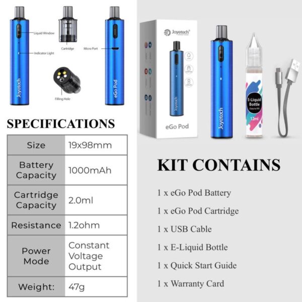 Joyetech eGo Pod Kit / 小煙套組/空倉 EGO POD（5入/盒）：圖片 6